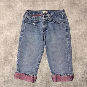 Levis Denim Pink Rolled Cuffs Capris